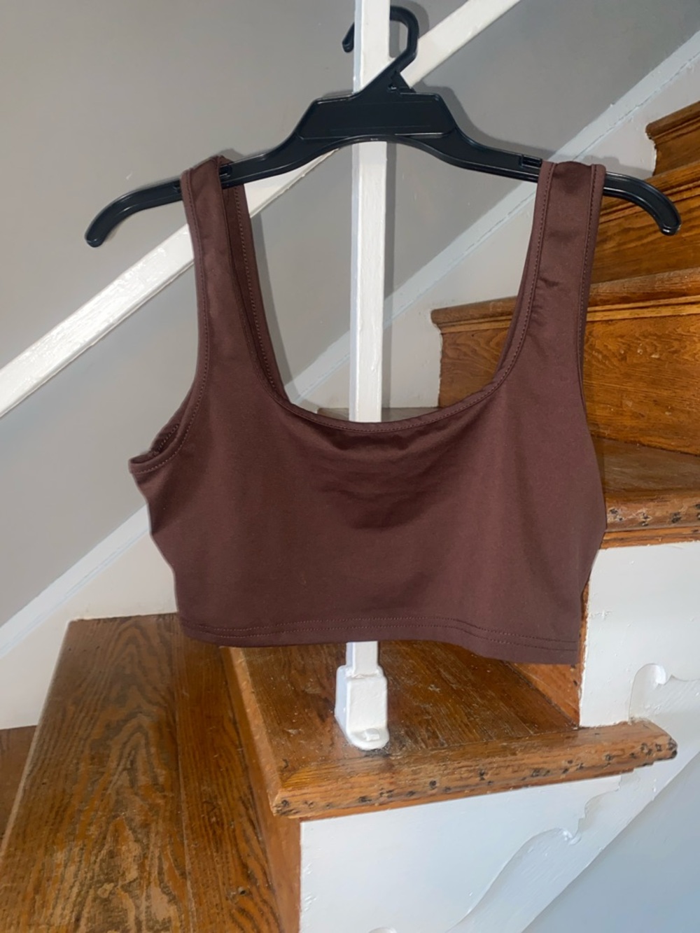 SHEIN Chocolate Brown Cropped Tank Top
